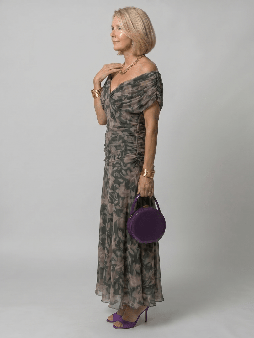 Calen™ | Off Shoulder Flow Midi Dress - Rosalie and Grace
