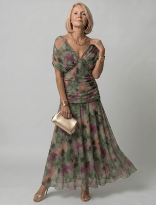 Calen™ | Off Shoulder Flow Midi Dress - Rosalie and Grace