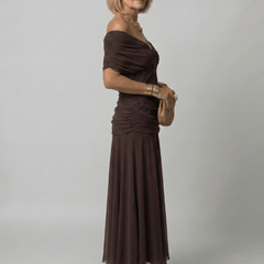 Calen™ | Off Shoulder Flow Midi Dress - Rosalie and Grace