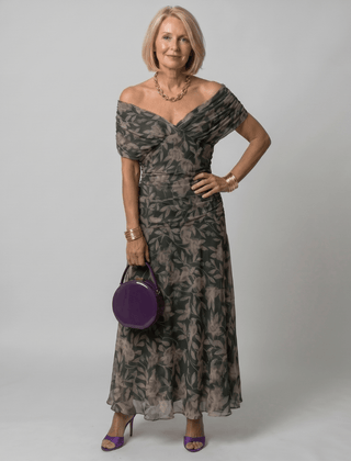 Calen™ | Off Shoulder Flow Midi Dress - Rosalie and Grace