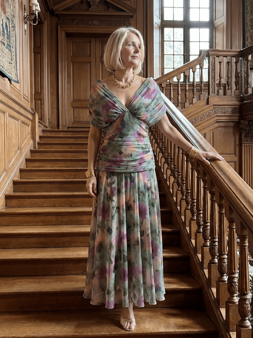 Calen™ | Off Shoulder Flow Midi Dress - Rosalie and Grace