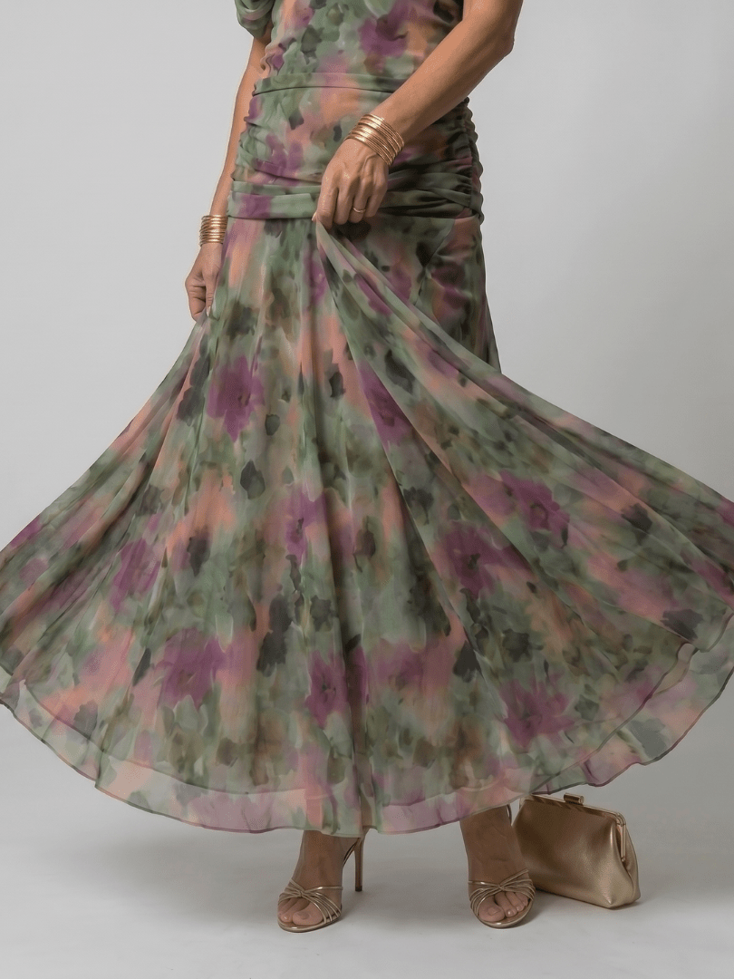 Calen™ | Off Shoulder Flow Midi Dress - Rosalie and Grace