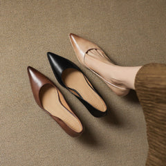 Calenne Leather Kitten Heels - Rosalie and Grace