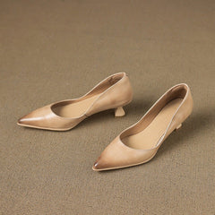 Calenne Leather Kitten Heels - Rosalie and Grace