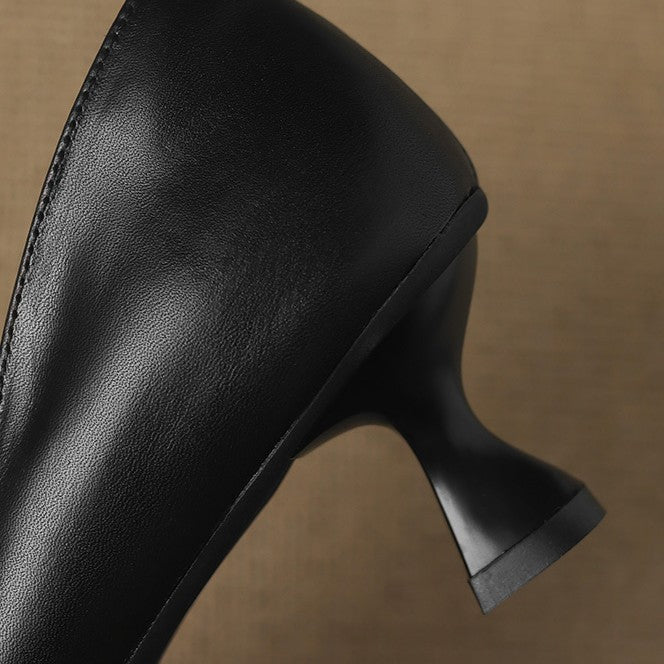 Calenne Leather Kitten Heels - Rosalie and Grace