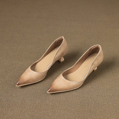 Calenne Leather Kitten Heels - Rosalie and Grace
