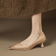 Calenne Leather Kitten Heels - Rosalie and Grace