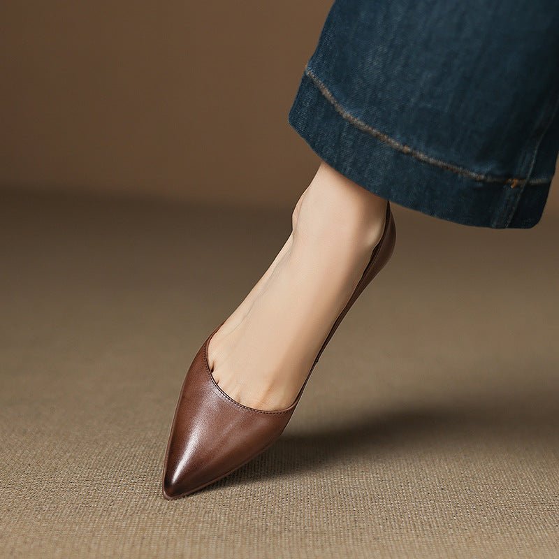 Calenne Leather Kitten Heels - Rosalie and Grace