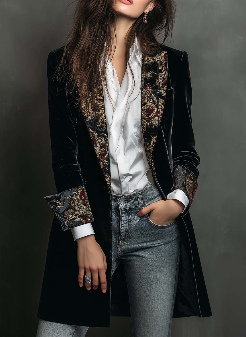 Camille™ Elegant Fitted Long Blazer - Rosalie and Grace