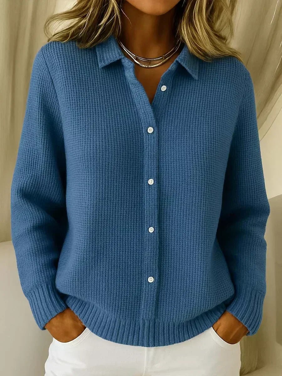 Camille™ | Textured Knit Button-Up Cardigan - Rosalie and Grace
