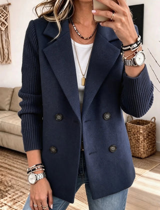 Carla™ Elegant Cozy Knit Sleeve Blazer - Rosalie and Grace
