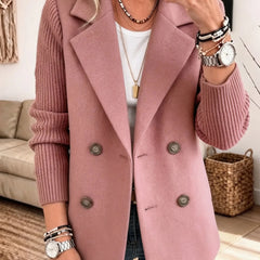 Carla™ Elegant Cozy Knit Sleeve Blazer - Rosalie and Grace