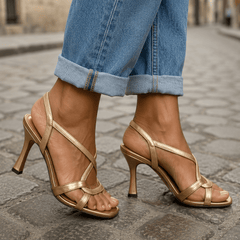 Cassie | Golden Summer Charm Heels - Rosalie and Grace