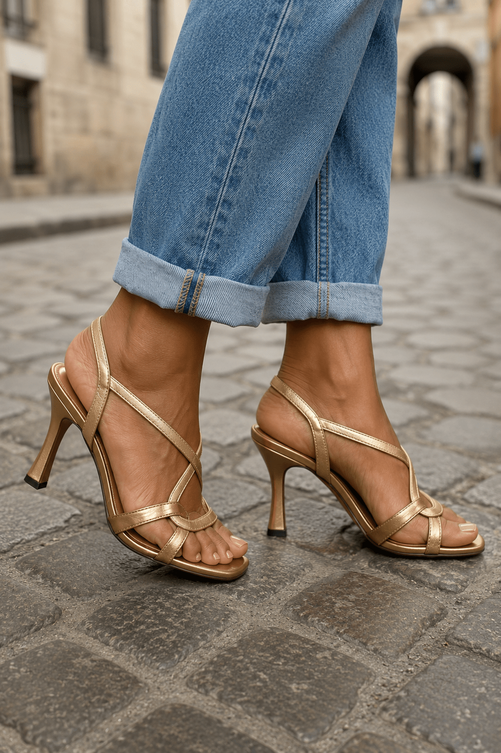 Cassie | Golden Summer Charm Heels - Rosalie and Grace