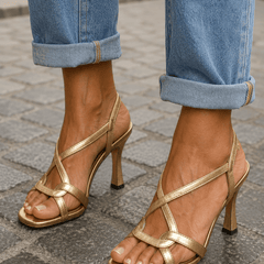 Cassie | Golden Summer Charm Heels - Rosalie and Grace