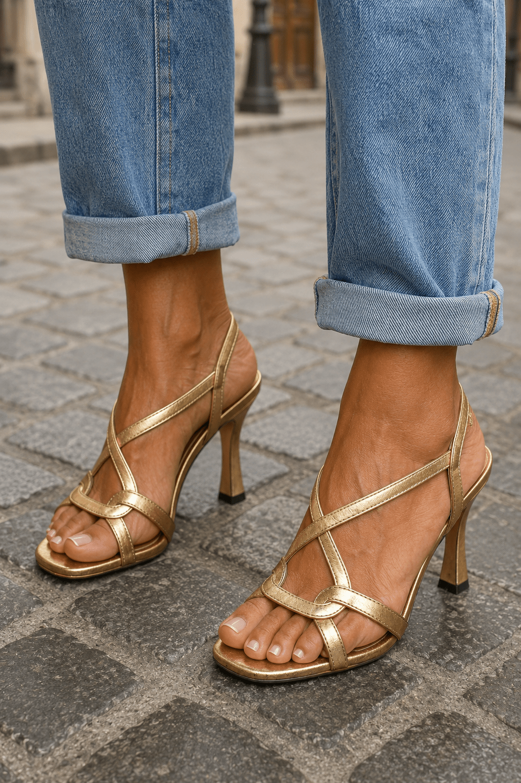 Cassie | Golden Summer Charm Heels - Rosalie and Grace