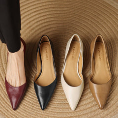 Ceyra Leather Kitten Heels - Rosalie and Grace
