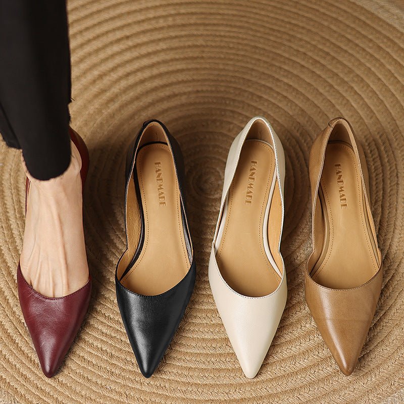 Ceyra Leather Kitten Heels - Rosalie and Grace