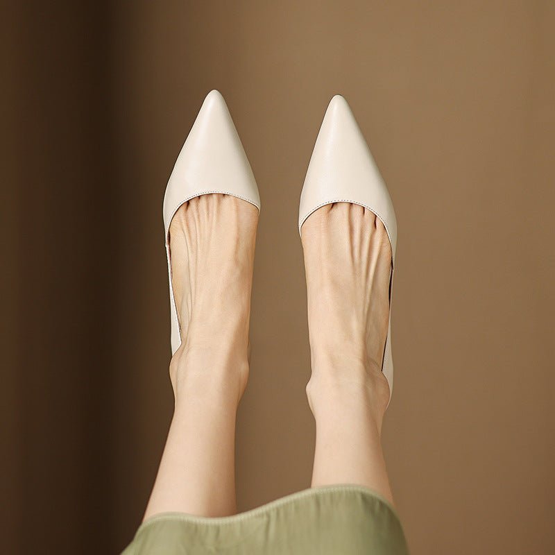 Ceyra Leather Kitten Heels - Rosalie and Grace