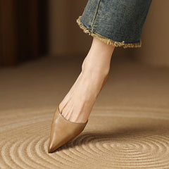 Ceyra Leather Kitten Heels - Rosalie and Grace