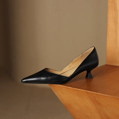 Ceyra Leather Kitten Heels - Rosalie and Grace