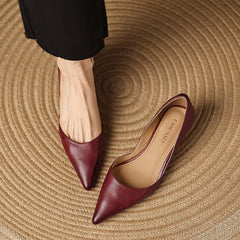 Ceyra Leather Kitten Heels - Rosalie and Grace