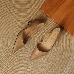 Ceyra Leather Kitten Heels - Rosalie and Grace