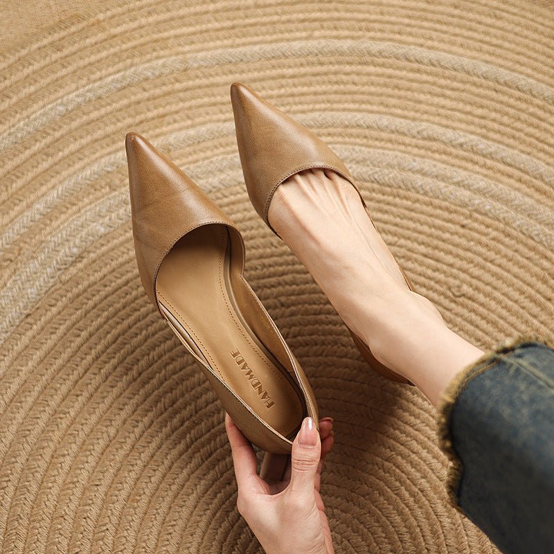 Ceyra Leather Kitten Heels - Rosalie and Grace