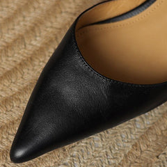 Ceyra Leather Kitten Heels - Rosalie and Grace