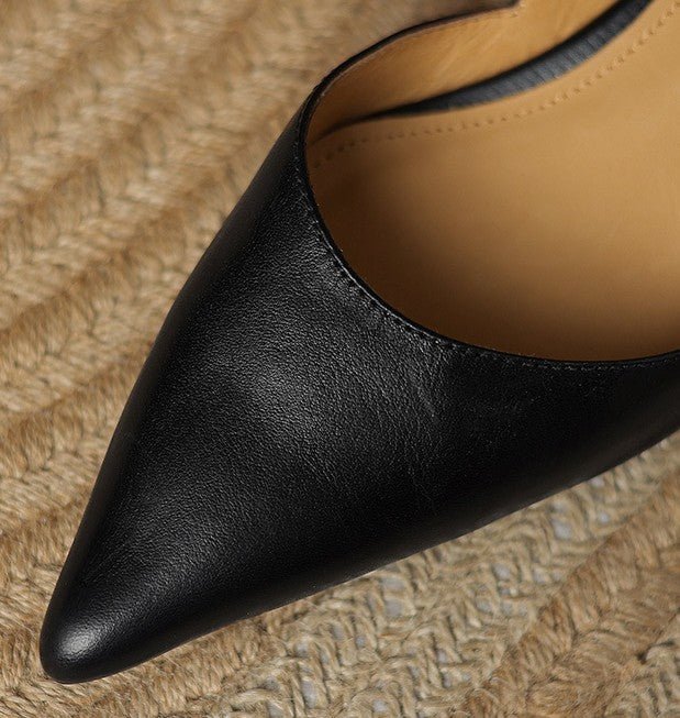 Ceyra Leather Kitten Heels - Rosalie and Grace