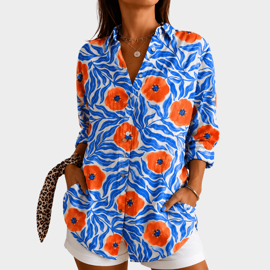 Coastal Bloom Statement Shirt - Rosalie and Grace