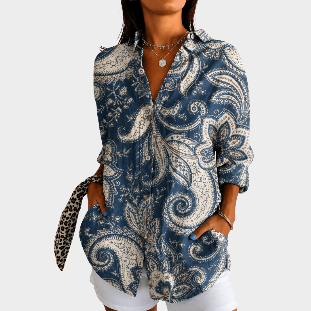 Coastal Paisley Grace Blouse - Rosalie and Grace