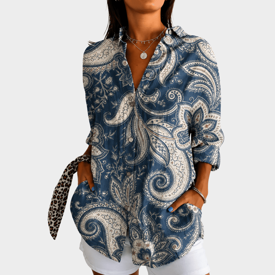 Coastal Paisley Grace Blouse - Rosalie and Grace