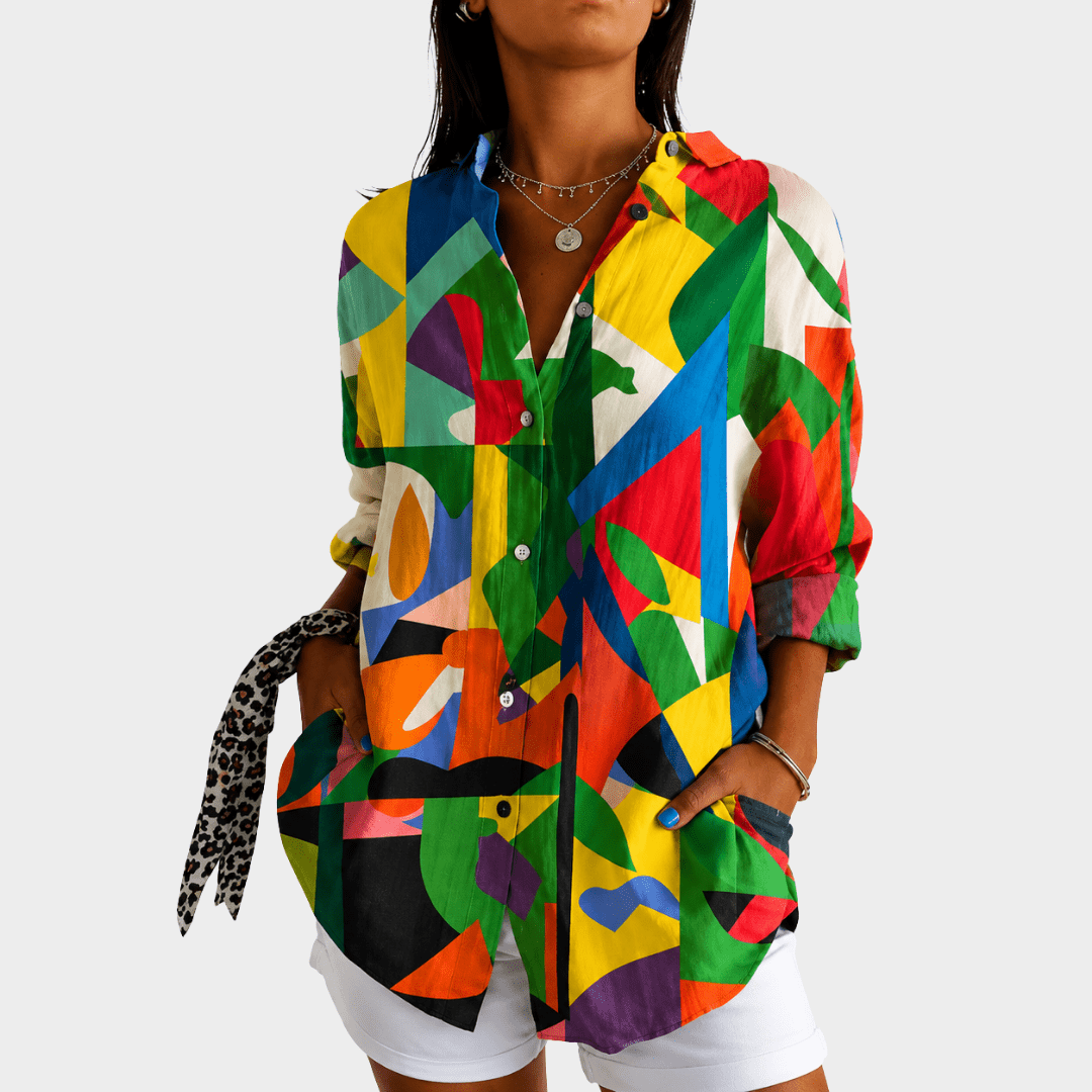 Color Splash Art Blouse - Rosalie and Grace