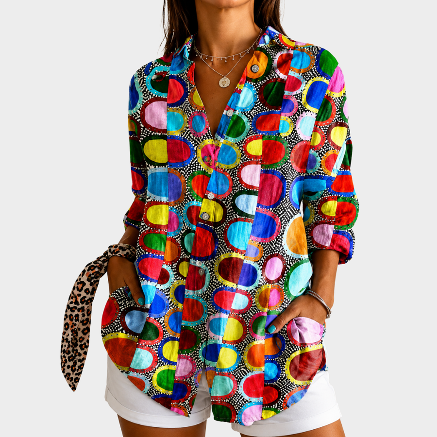 Confetti Circle Joy Blouse - Rosalie and Grace