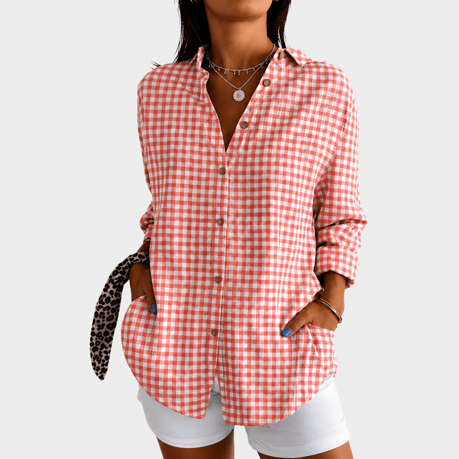 Coral Picnic Charm Blouse - Rosalie and Grace