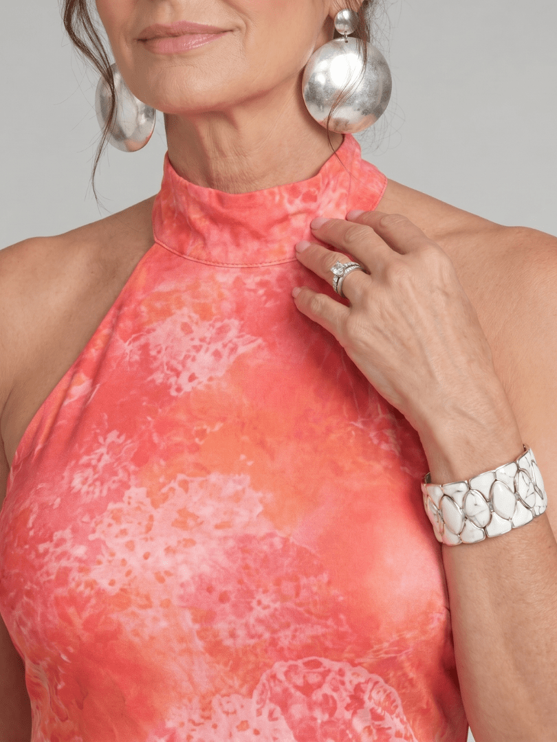 Coraline™ | Halter Neck Printed Pattern Maxi Dress - Rosalie and Grace