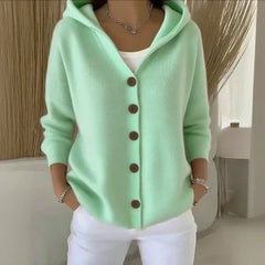 Darienne™ | Hooded Button-Up Knit Cardigan - Rosalie and Grace