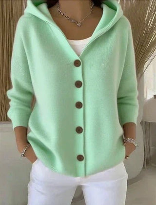 Darienne™ | Hooded Button-Up Knit Cardigan - Rosalie and Grace