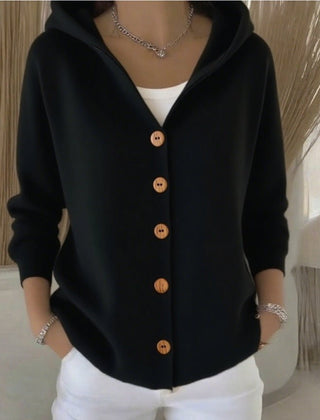 Darienne™ | Hooded Button-Up Knit Cardigan - Rosalie and Grace
