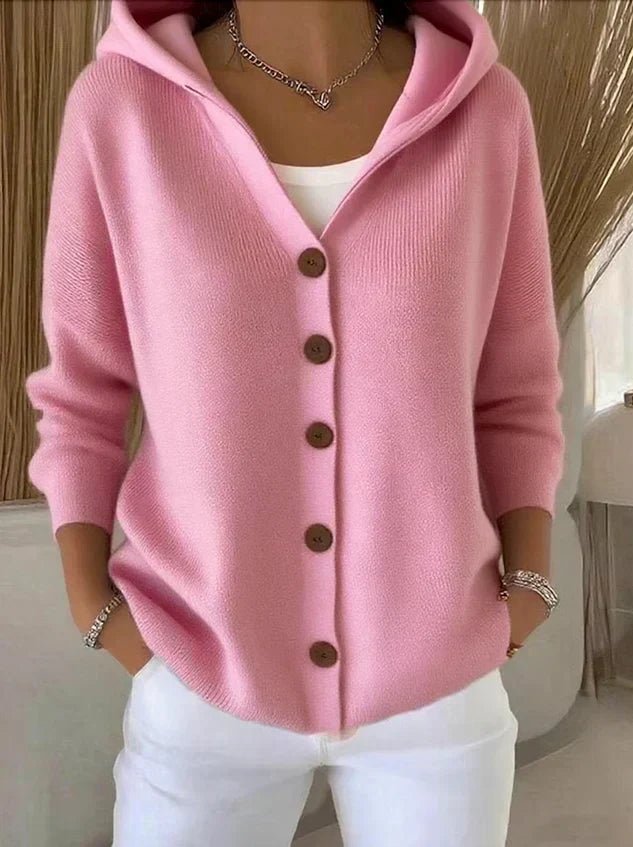 Darienne™ | Hooded Button-Up Knit Cardigan - Rosalie and Grace