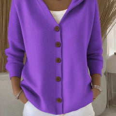 Darienne™ | Hooded Button-Up Knit Cardigan - Rosalie and Grace
