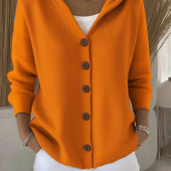 Darienne™ | Hooded Button-Up Knit Cardigan - Rosalie and Grace
