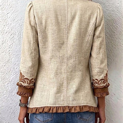 Dawncroft™ | Vintage Bohemian Floral Ruffled Jacket - Rosalie and Grace