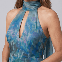 Dora™ | Keyhole Halter Sleeveless Maxi Dress - Rosalie and Grace