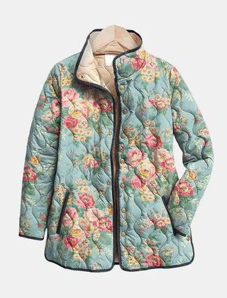Elara | Quilted Floral Print Jacket - Rosalie and Grace