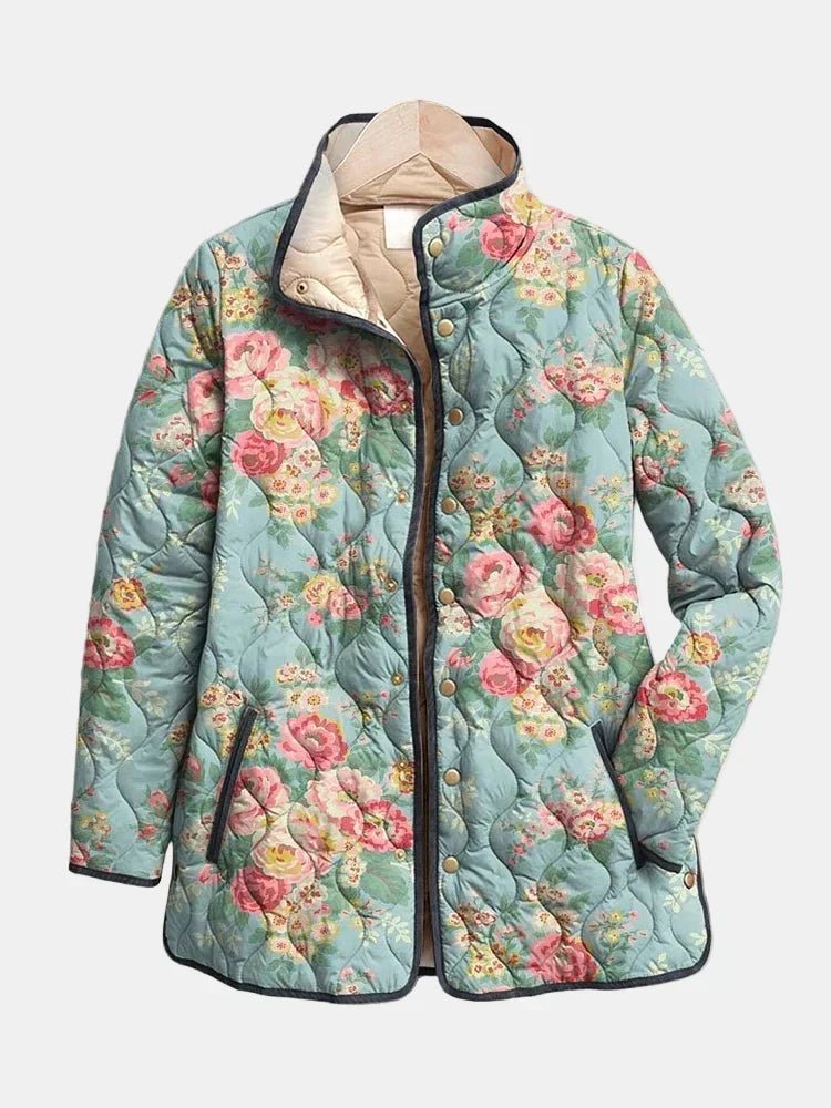 Elara | Quilted Floral Print Jacket - Rosalie and Grace