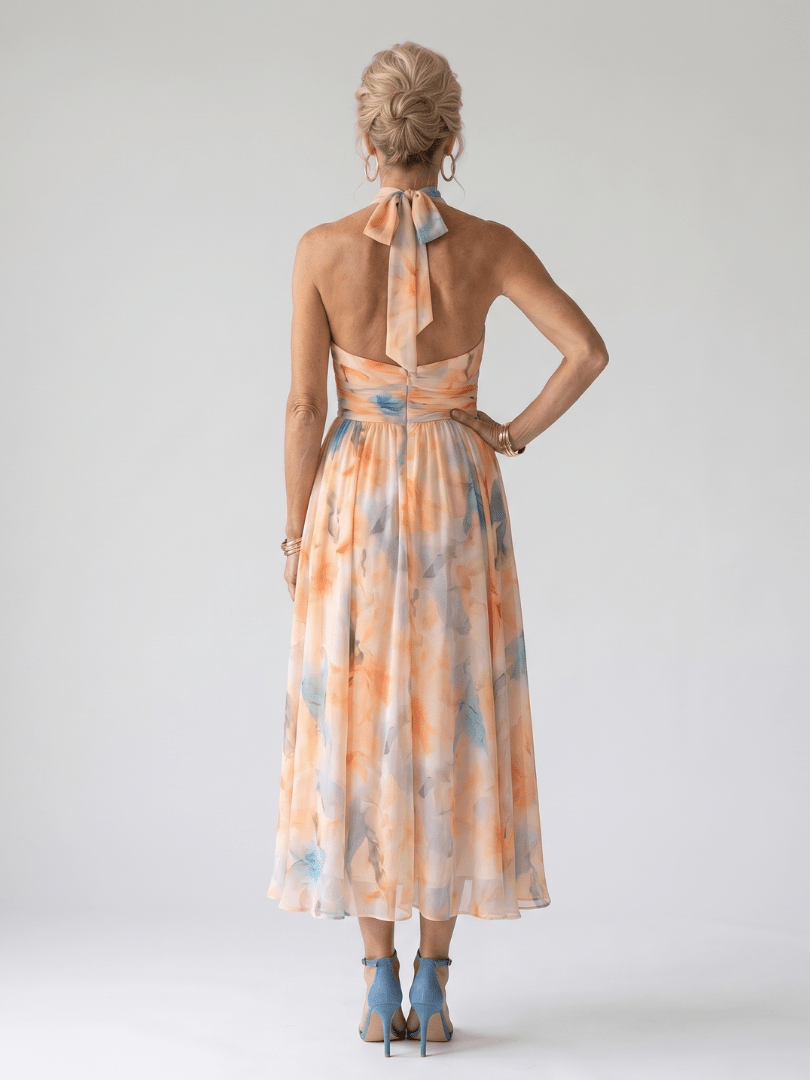 Elin™ | Soft Halter Midi Dress - Rosalie and Grace