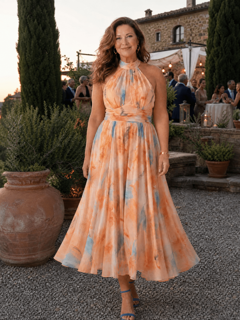 Elin™ | Soft Halter Midi Dress - Rosalie and Grace