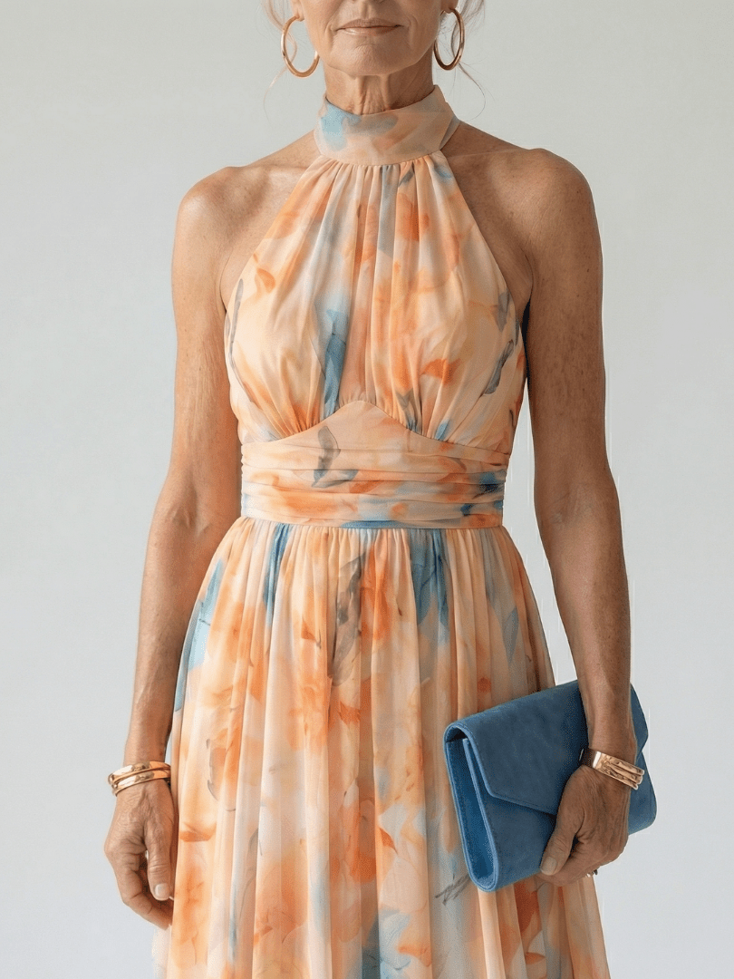 Elin™ | Soft Halter Midi Dress - Rosalie and Grace